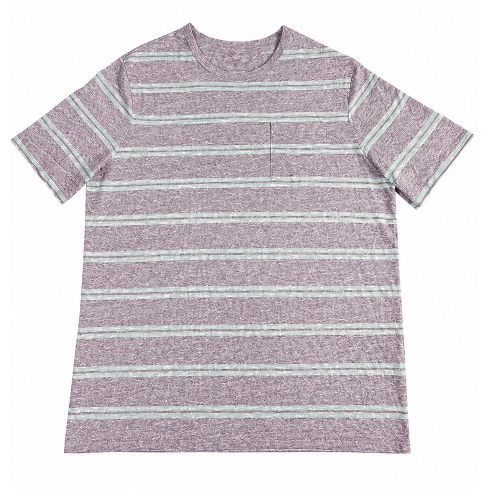 HB Harbor Bay Mens 2XLT Blue Striped Short Sleeve Pocket T-Shirt Big & Tall-1063